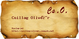 Csillag Olivér névjegykártya